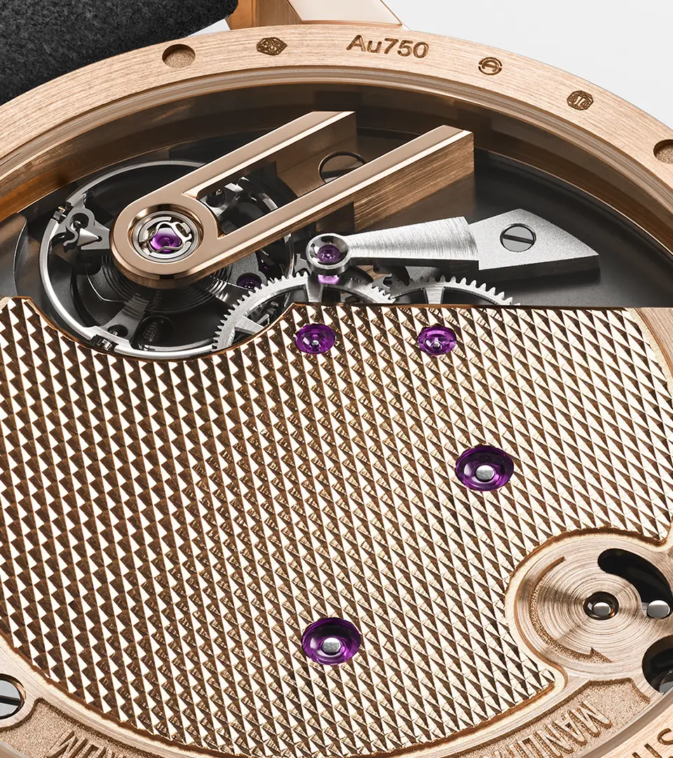 Tribute³ Au750 | 18K Rose Gold Guilloché Watch | Armin Strom